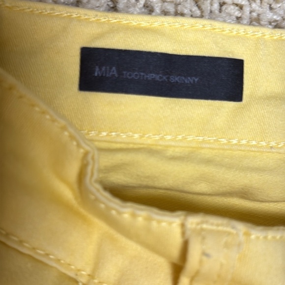 Kut From The Kloth MIA Sunny Yellow Toothpick Skinny Pants 5-Pocket Jeans Sz 6 - Picture 7 of 11